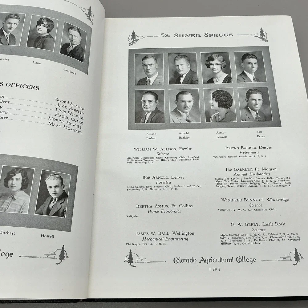 Vintage 1931‎ The Silver Spruce Colorado Agricultural College Yearbook Hardcover
